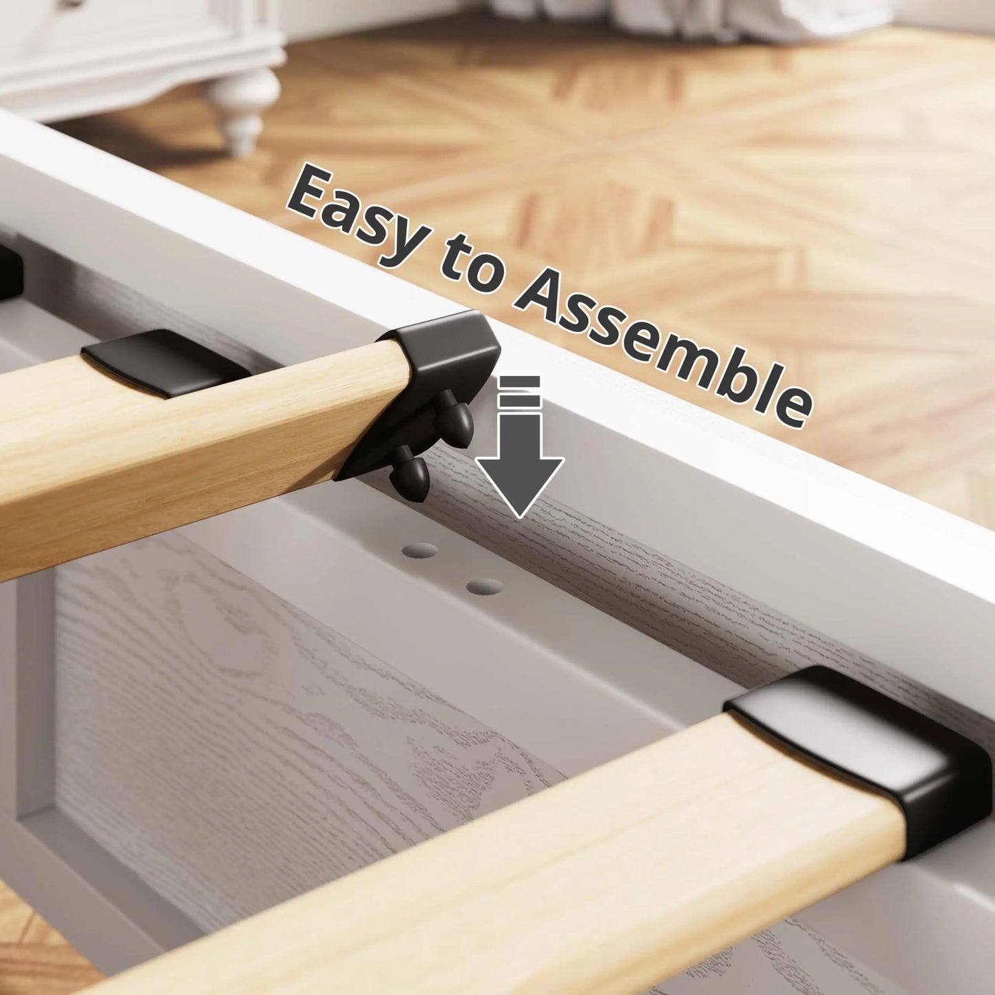 Farmhouse Queen Bed Frame with Liftup Storage