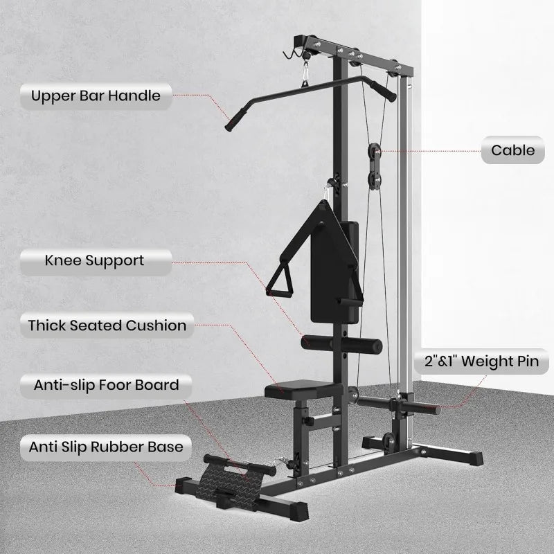 LAT Pulldown, Multi-Functional Cable, Row Cable Machine