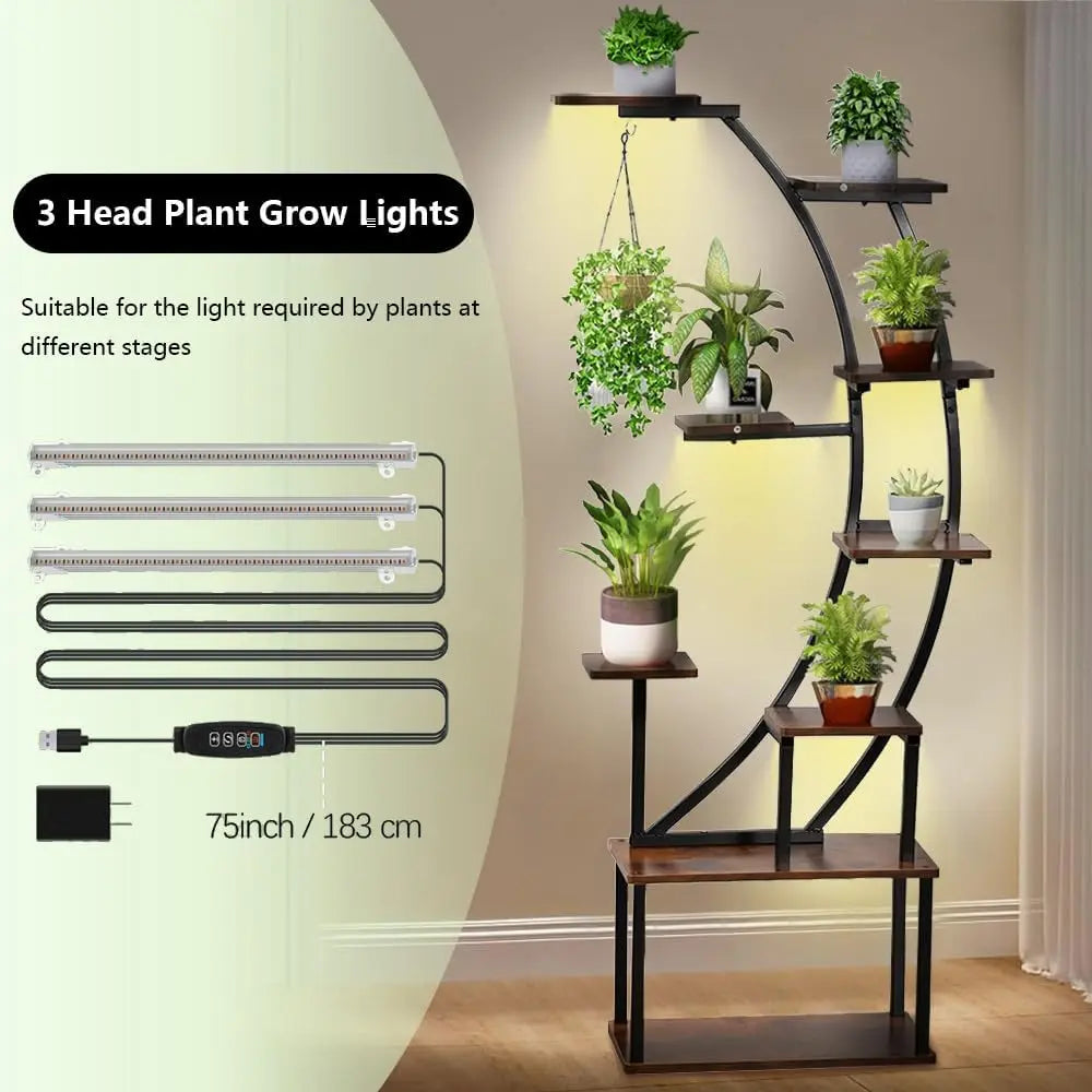 9 Tier Plant Stand With Grow Light