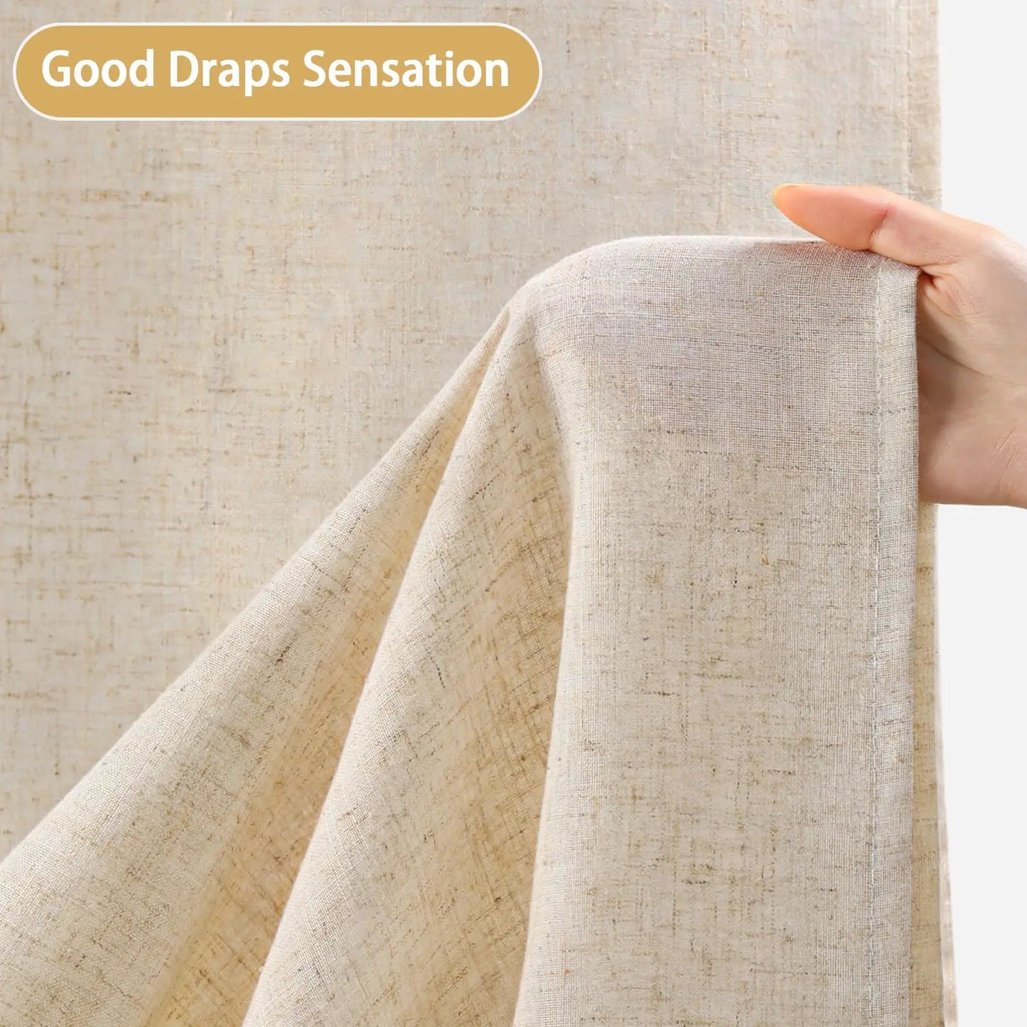 Linen Shower Curtain, Boho Farmhouse Shower Curtain