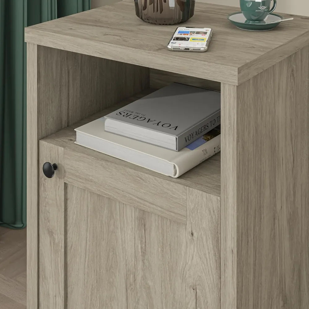 Cherry-Toned Canterbury Bedside Table