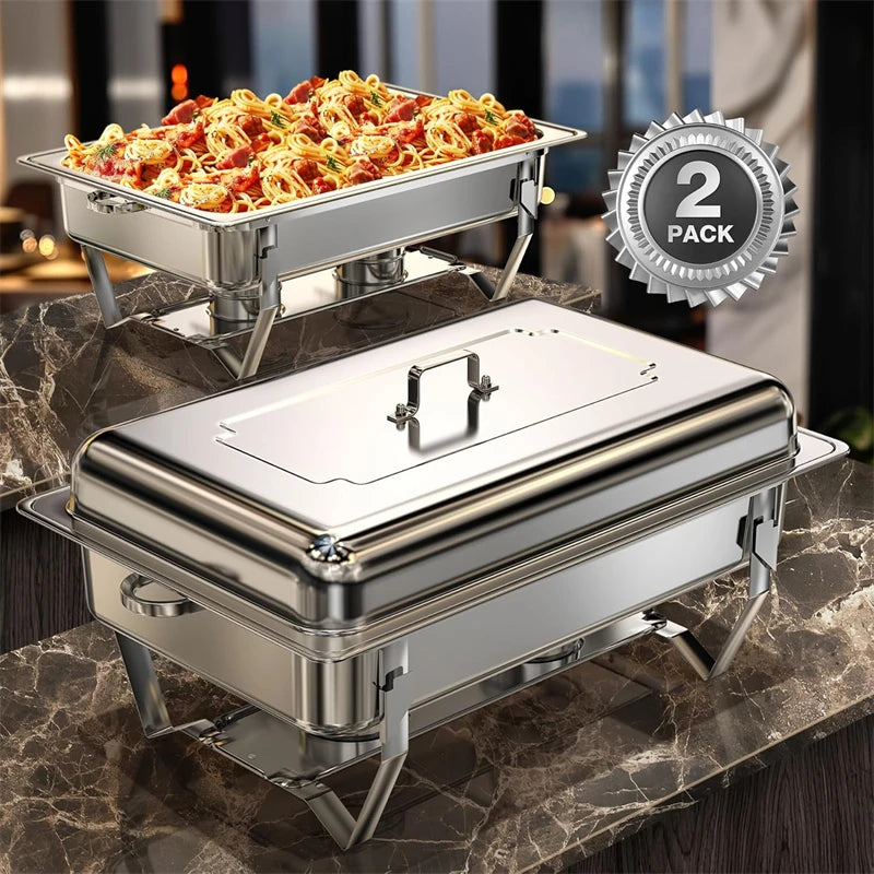 2/4 Pack 8QT Chafing Dish Buffet Set