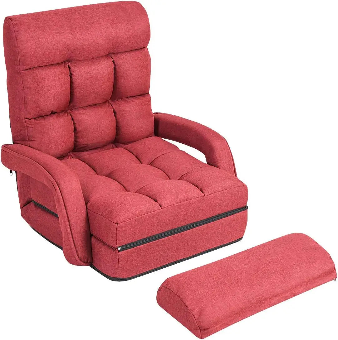 Folding Lazy Sofa Floor Chair, Chaise Lounger