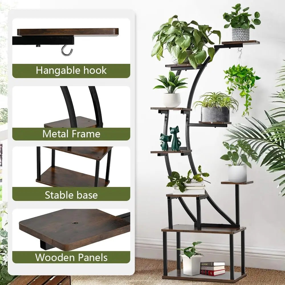 9 Tier Plant Stand With Grow Light