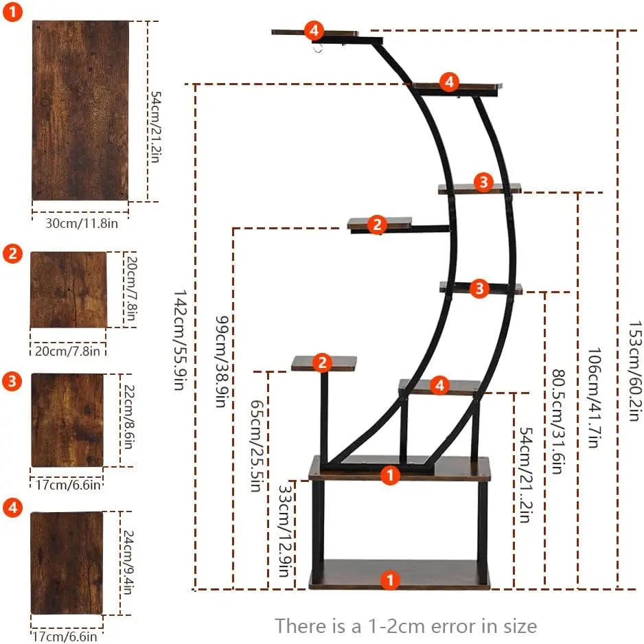 9 Tier Plant Stand With Grow Light
