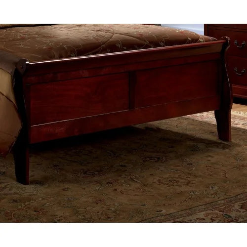 Sled bed design with double bed