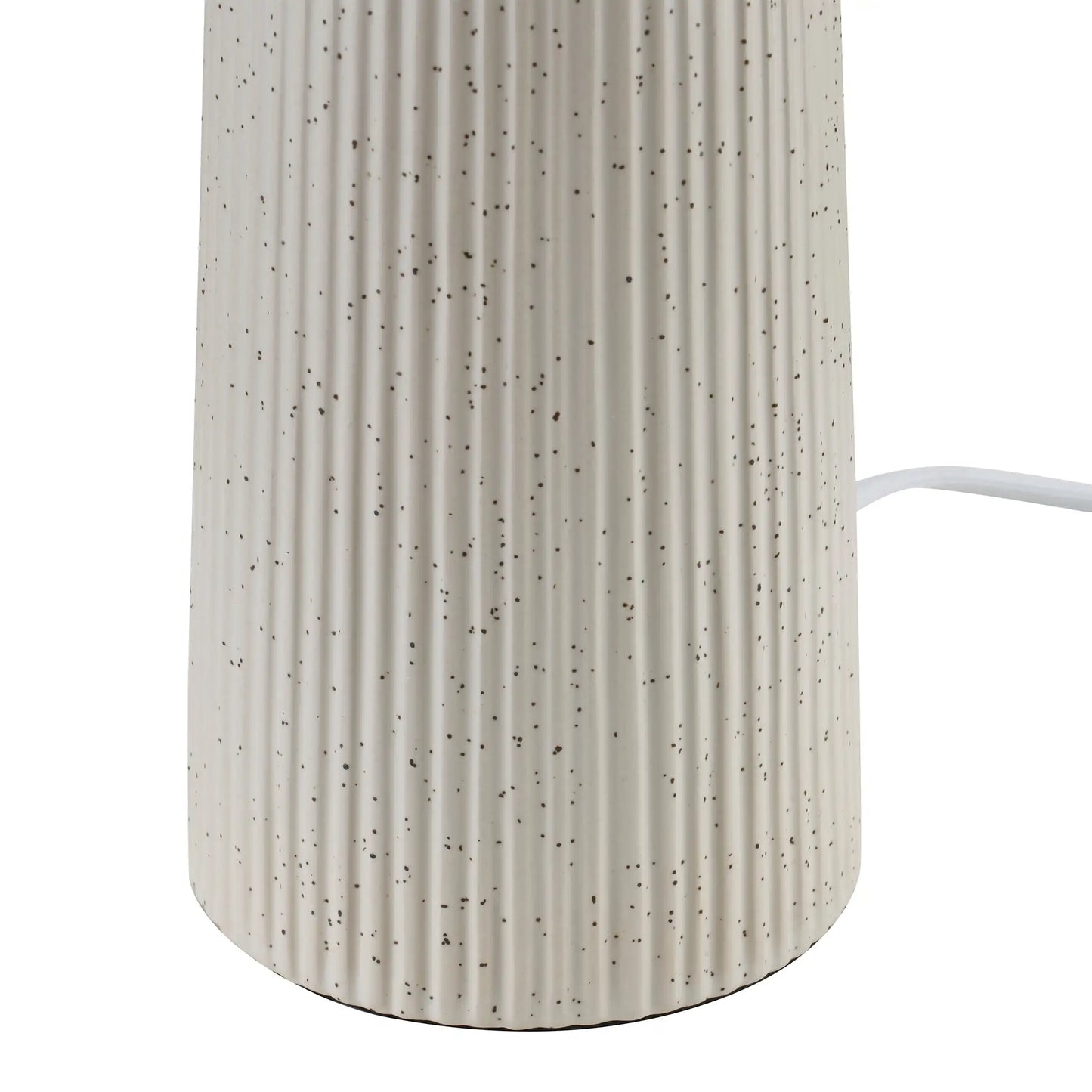 18in Ribbed Ceramic Table Lamp
