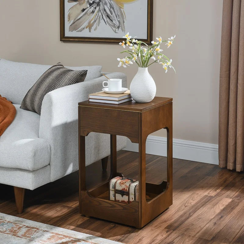 Mid-century Modern Rising Top Side Table