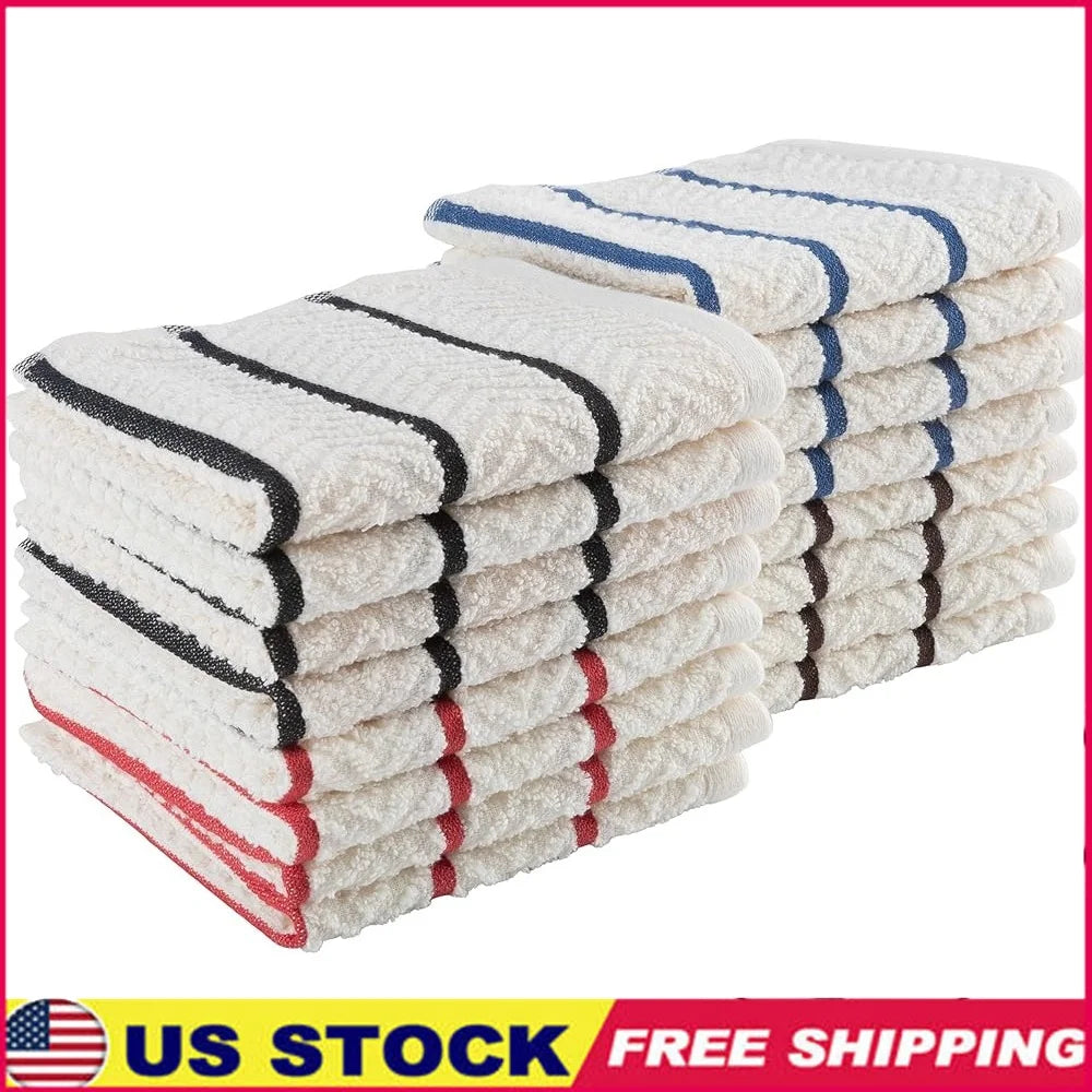 16-Pack Cotton Soft Absorbent Kitchen Towels