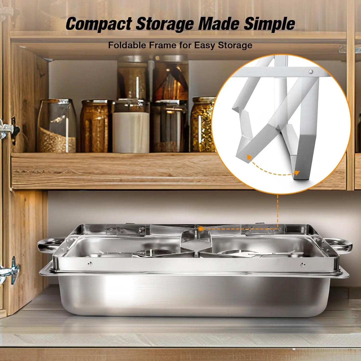 2/4 Pack 8QT Chafing Dish Buffet Set