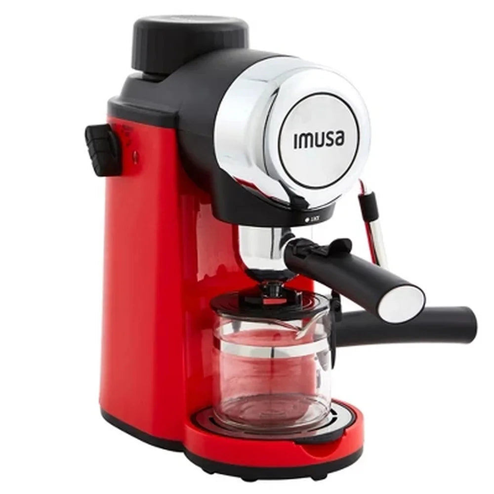 4 Cup Espresso Cappuccino Maker, Frothing Wand