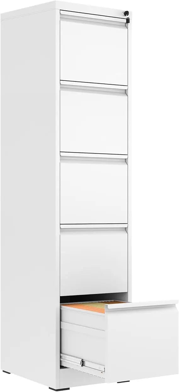 5 Drawer File Cabinet with Lock, Letter/Legal