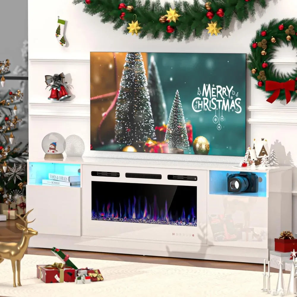 70" Electric Fireplace and TV Stand