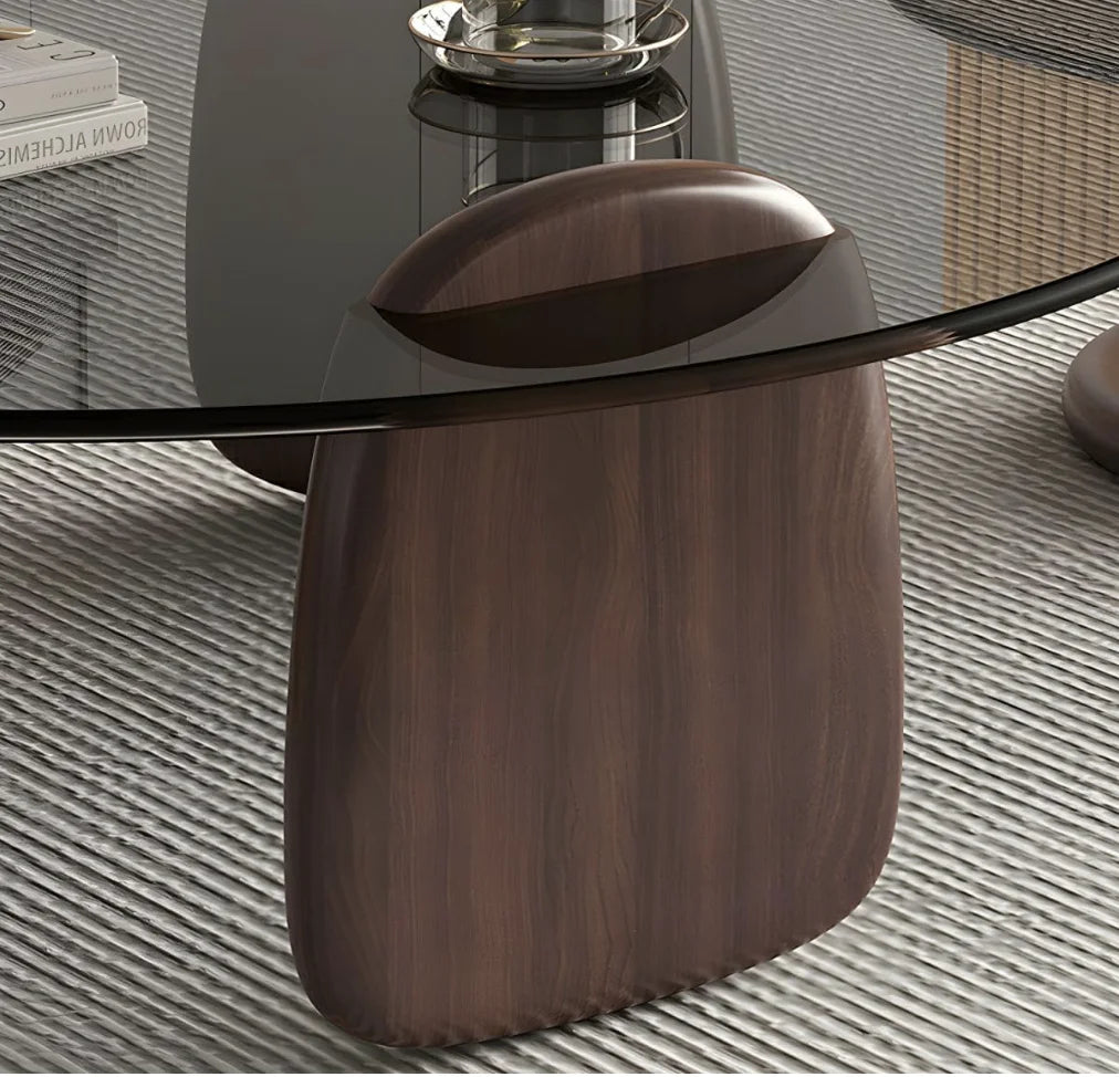 Glass Round Coffee Nesting Table Set/2