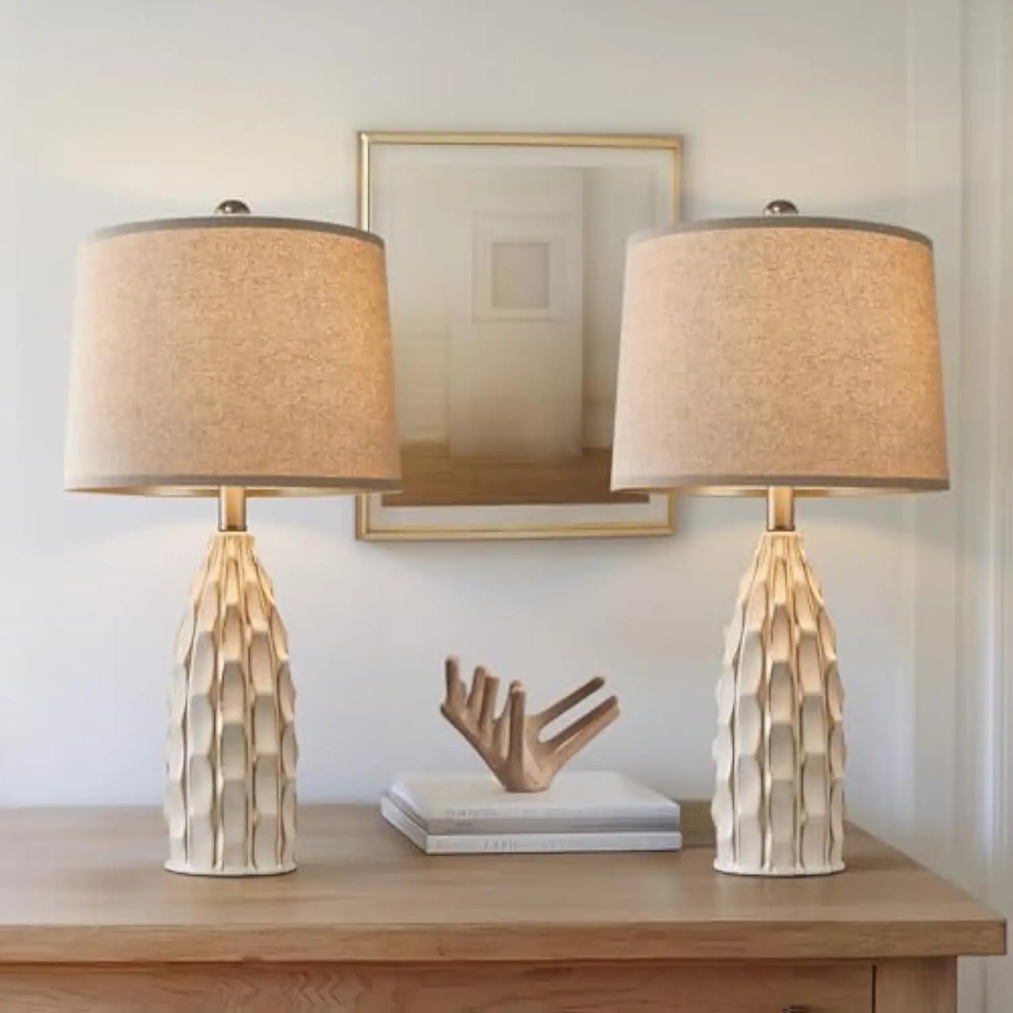 23.75" Ceramic Table Lamps Set of 2