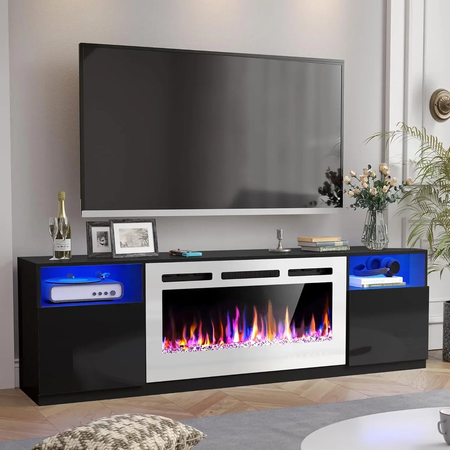 70" Electric Fireplace and TV Stand