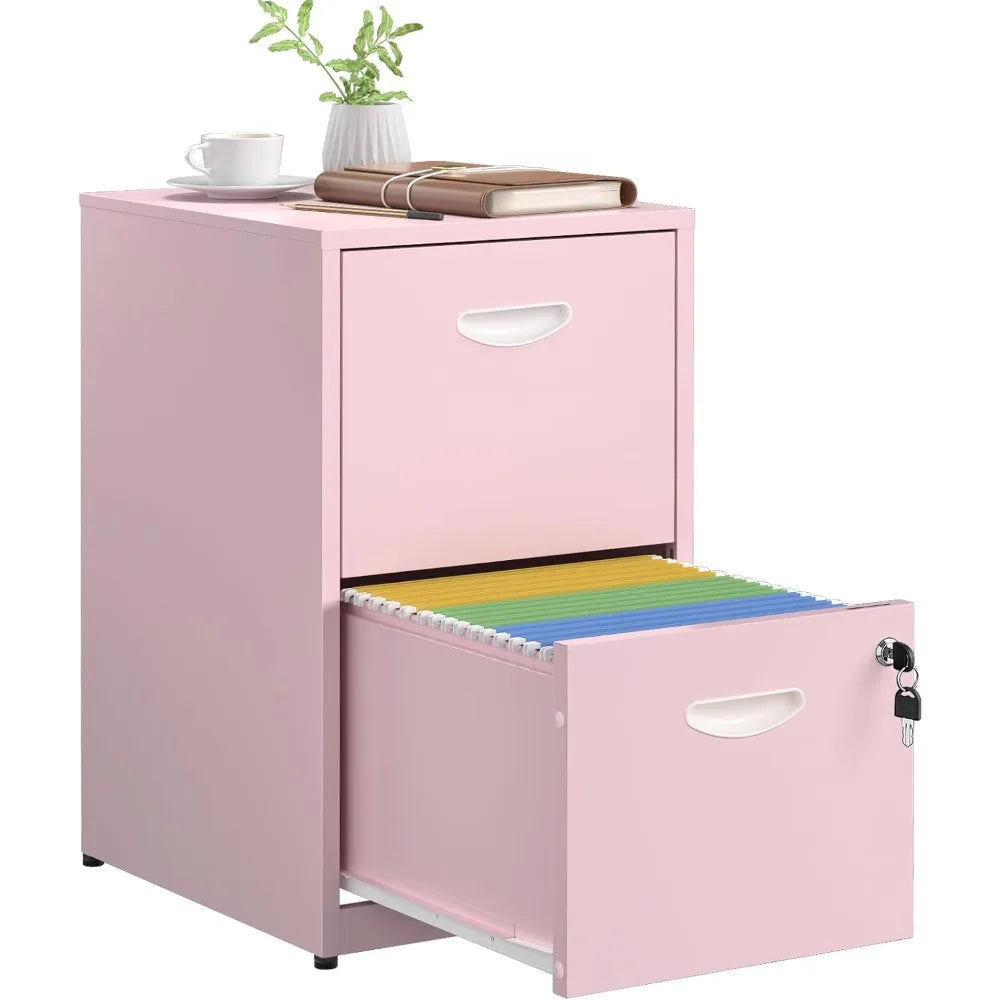 2 Drawer File Cabinet with Lock