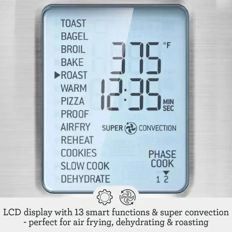 Smart Oven Air Fryer, brushed stainless steel