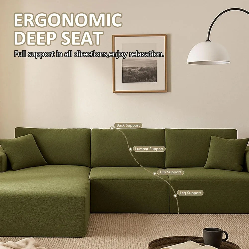 108″ L-Shape Modular Sectional with Chaise