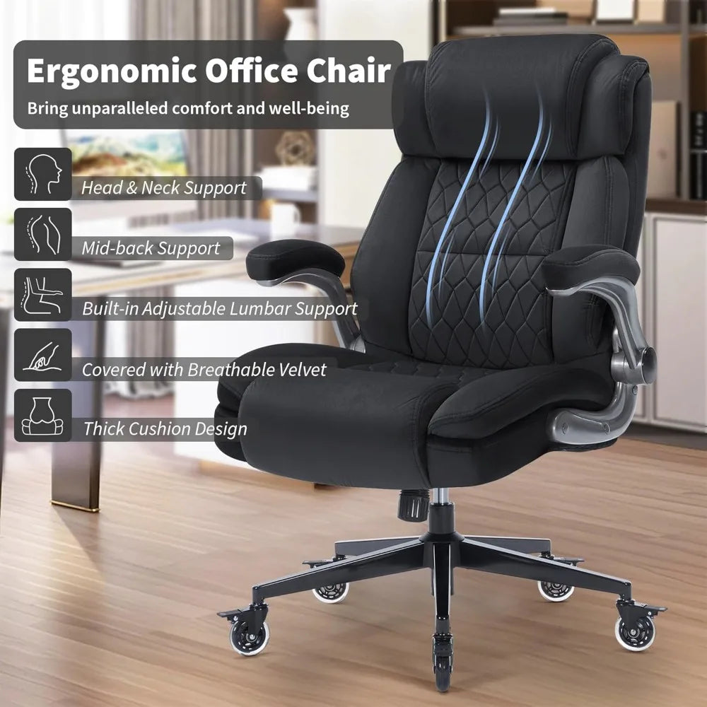 Ergonomic Office Chair-Adjustable Built-in Lumbar Support