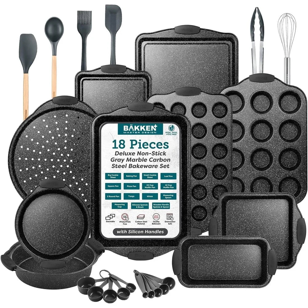 18-Piece Nonstick Carbon Steel Bakeware Set