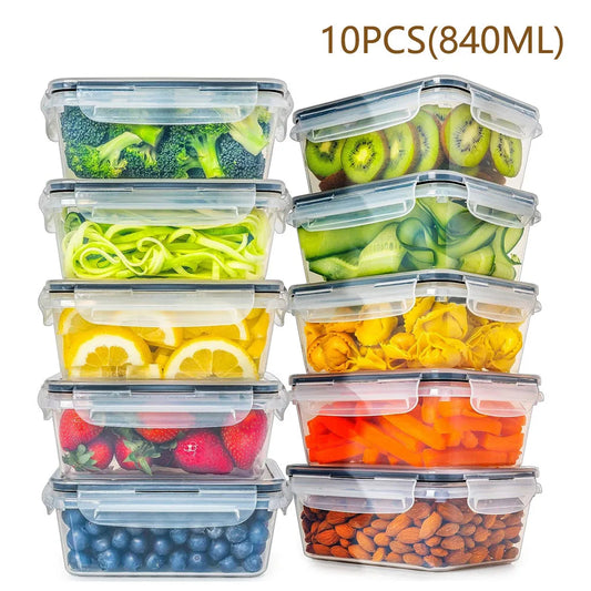 10 Pieces Square Kitchen Storage Containers Set