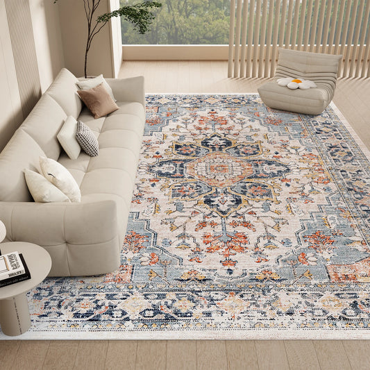 4x6 Orhopui vintage boho design Area Rug