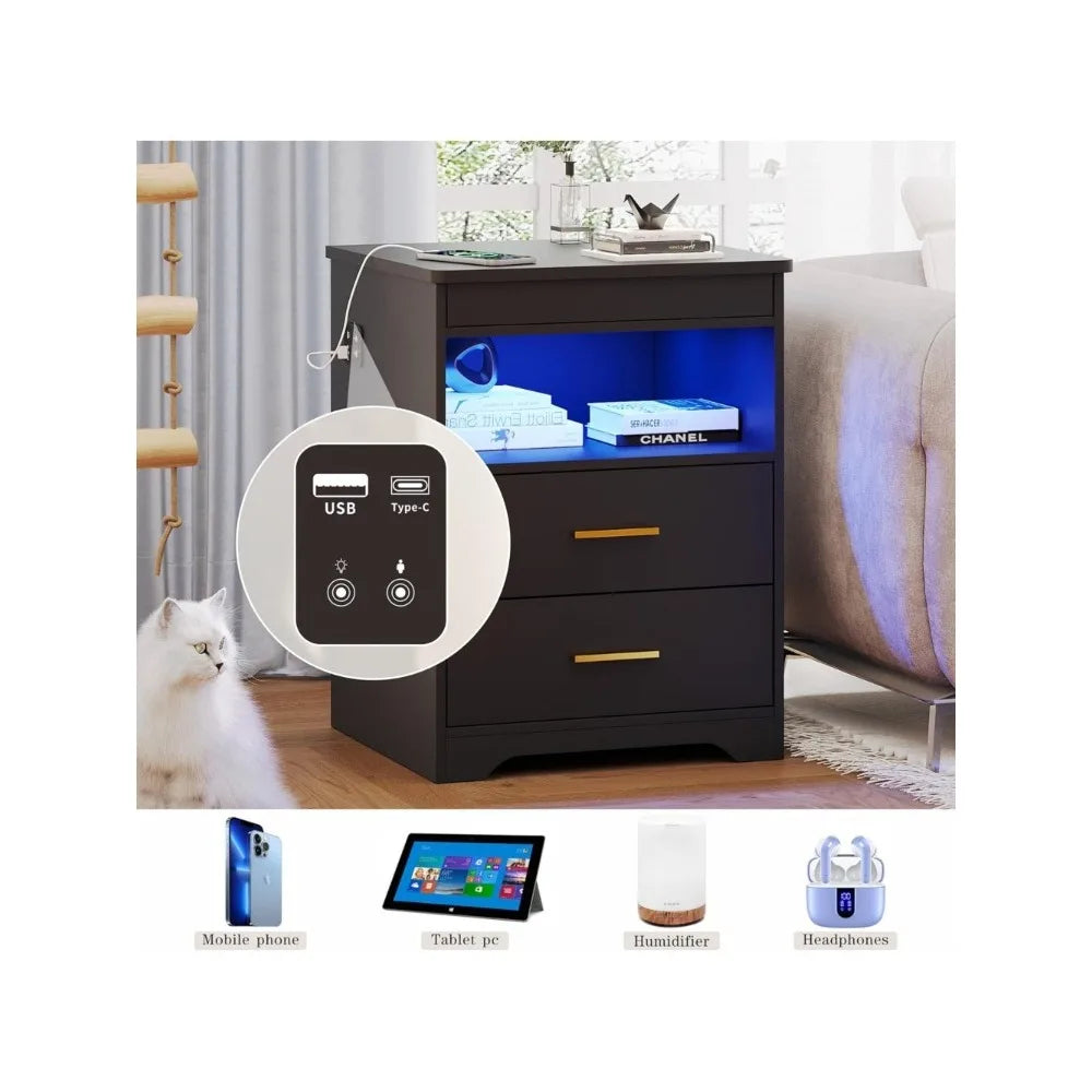 Charging Night Stand Set of 2