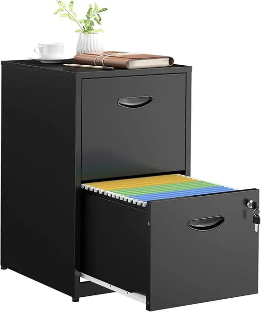 2 Drawer File Cabinet with Lock
