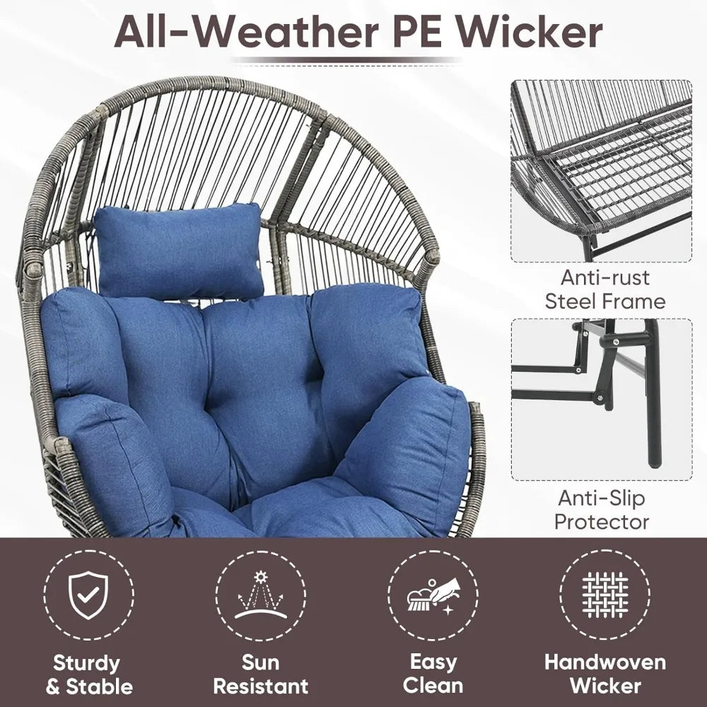 Egg Glider Chair -  for Balcony Deck Sunroom