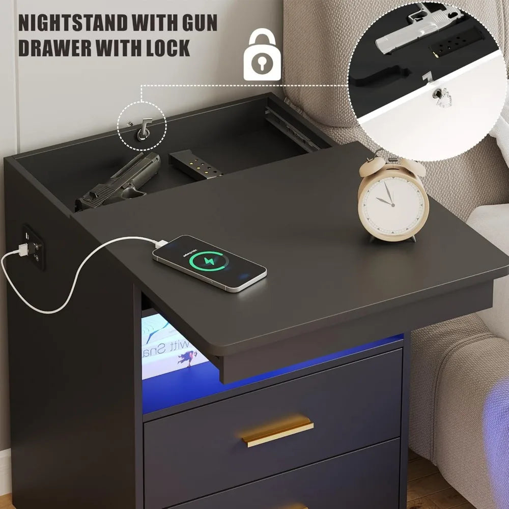 Charging Night Stand Set of 2