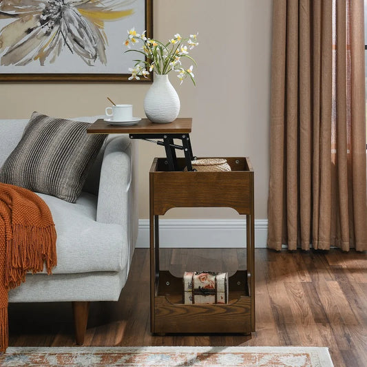 Mid-century Modern Rising Top Side Table