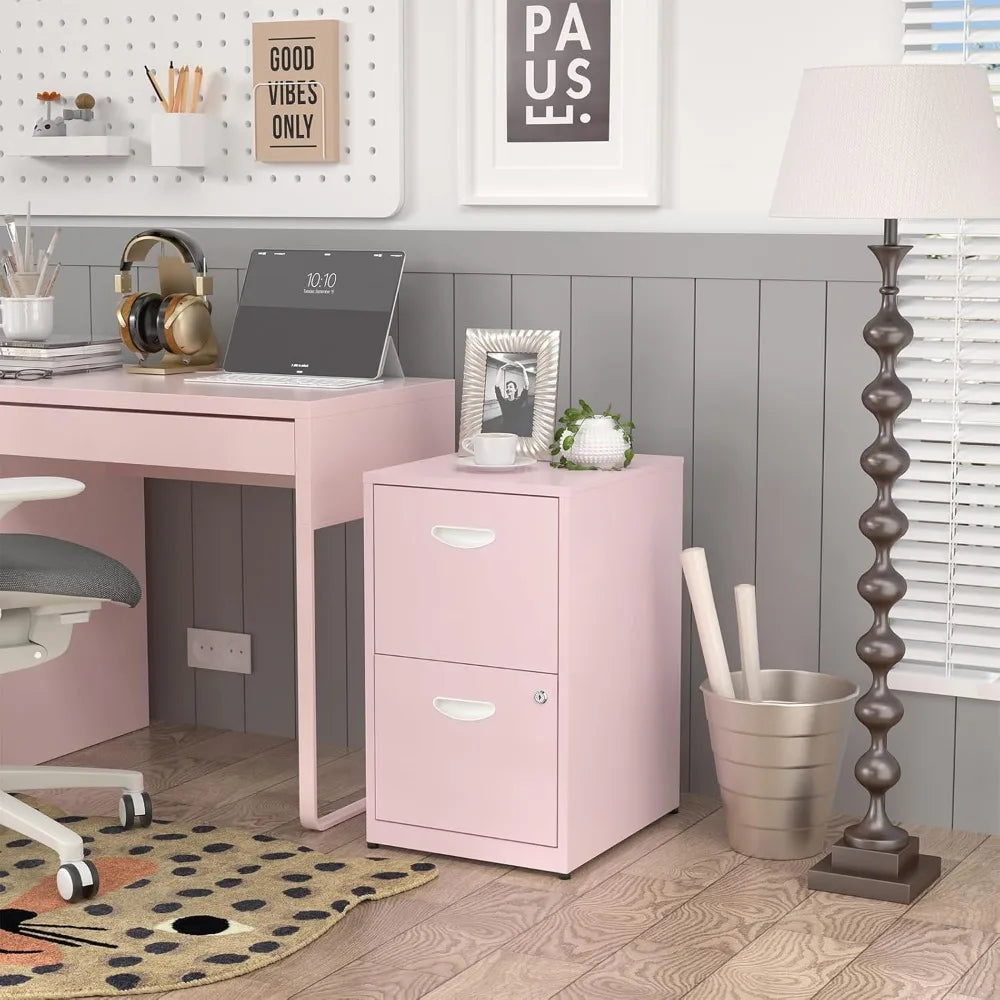 2 Drawer File Cabinet with Lock