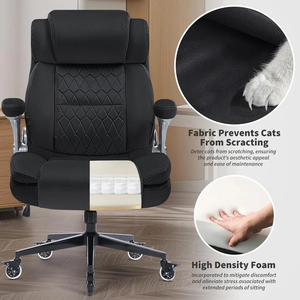 Ergonomic Office Chair-Adjustable Built-in Lumbar Support