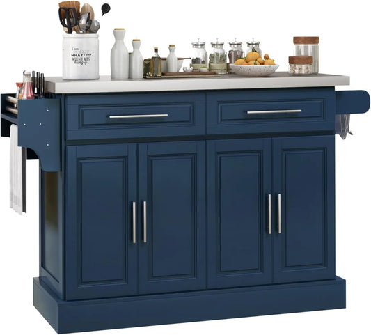 Rolling Island with  Stainless Steel Top