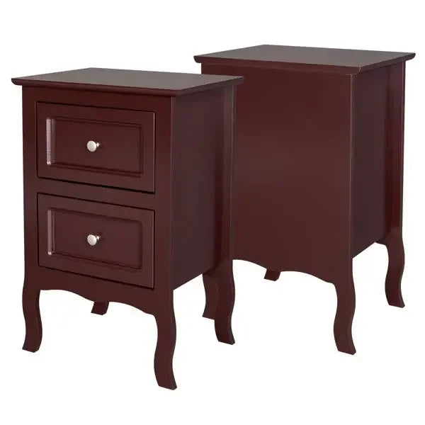2pcs Country Style Two-Tier Night Tables