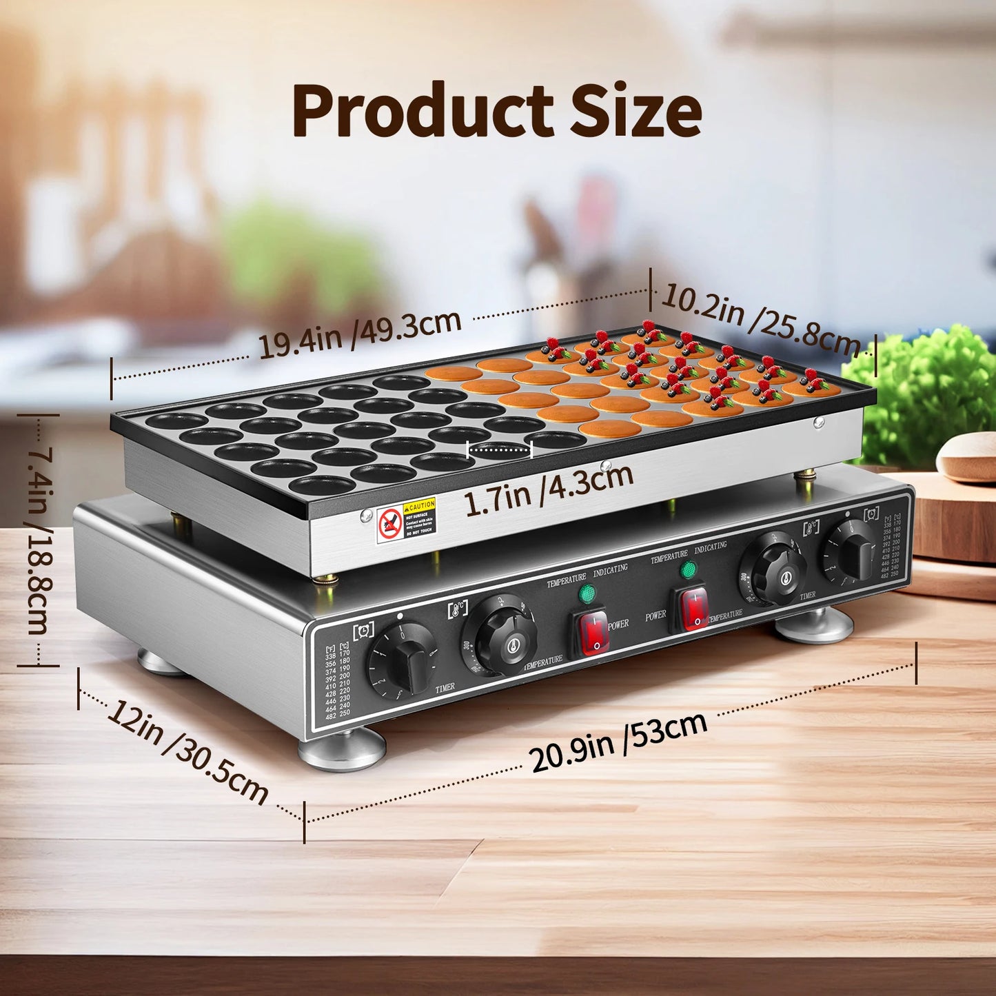 Waffle, Mini Dutch Round Pancake, Muffin Maker