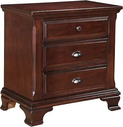 Cherry-Toned Canterbury Bedside Table