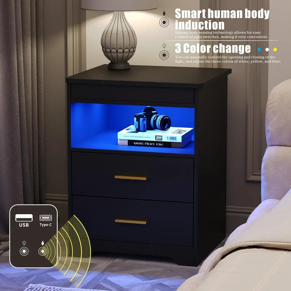 Charging Night Stand Set of 2