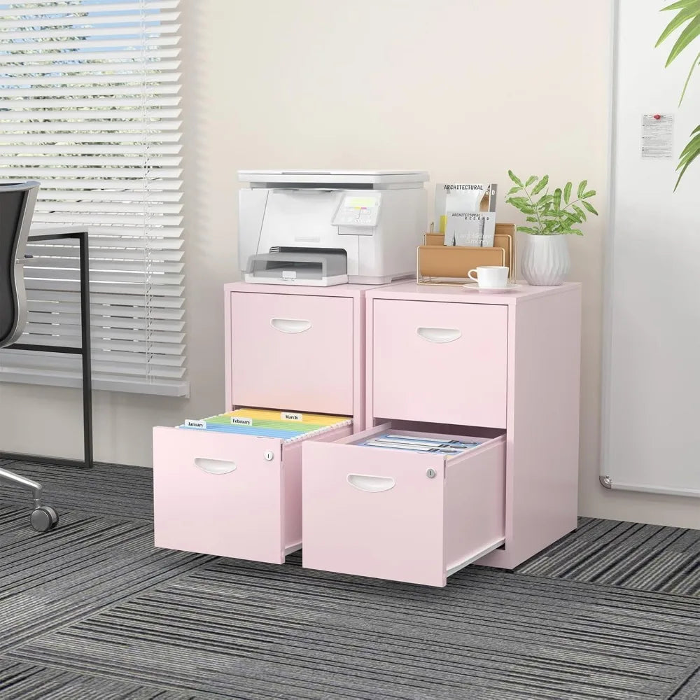 2 Drawer File Cabinet with Lock