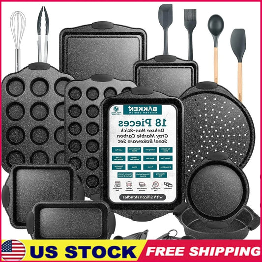 18-Piece Nonstick Carbon Steel Bakeware Set