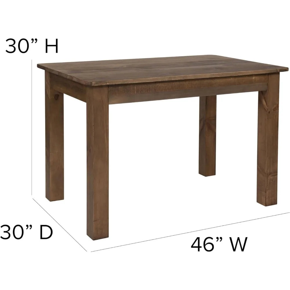 Antique Rustic Solid Pine Farm Dining Table
