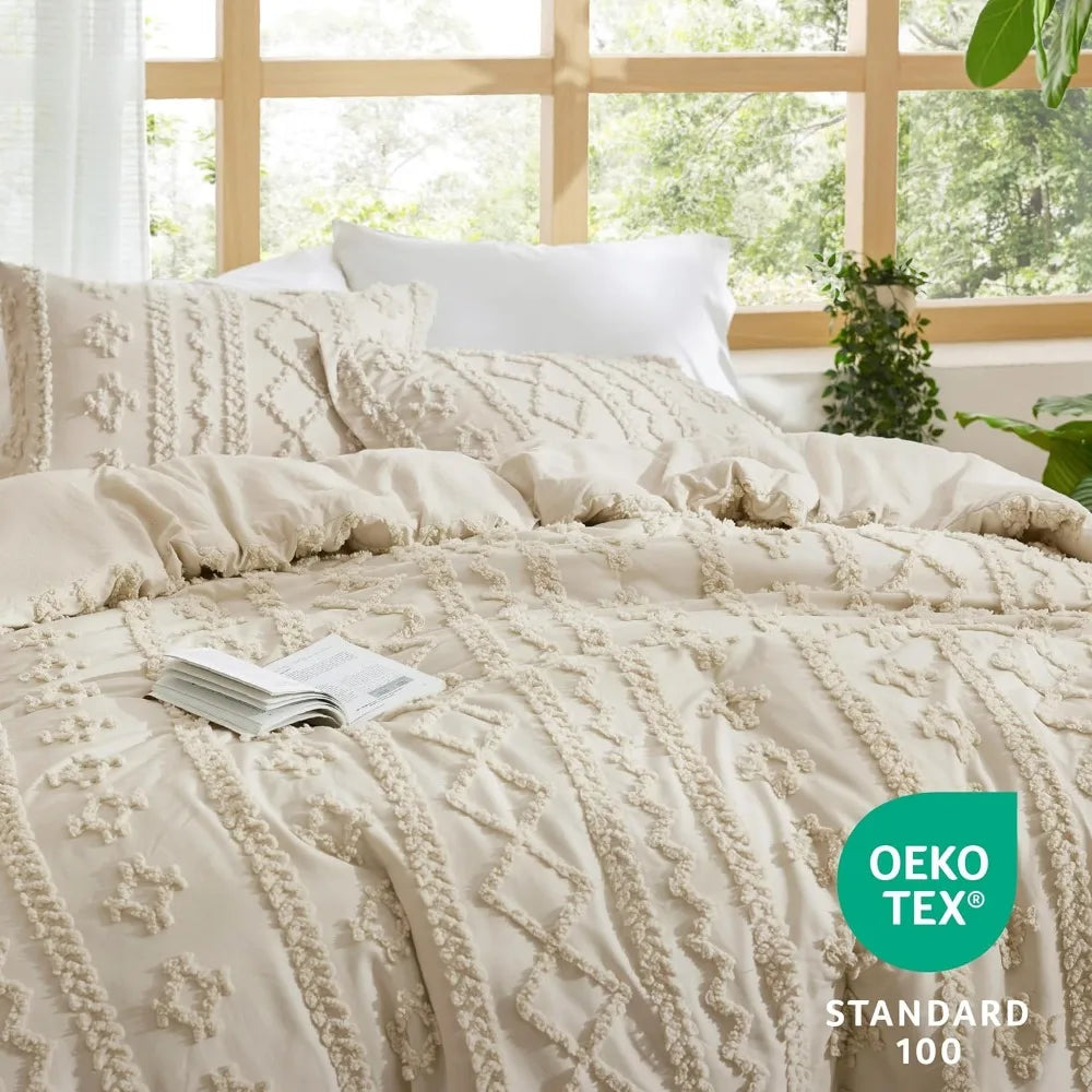 California King Tufted Comforter Set 3 Pieces
