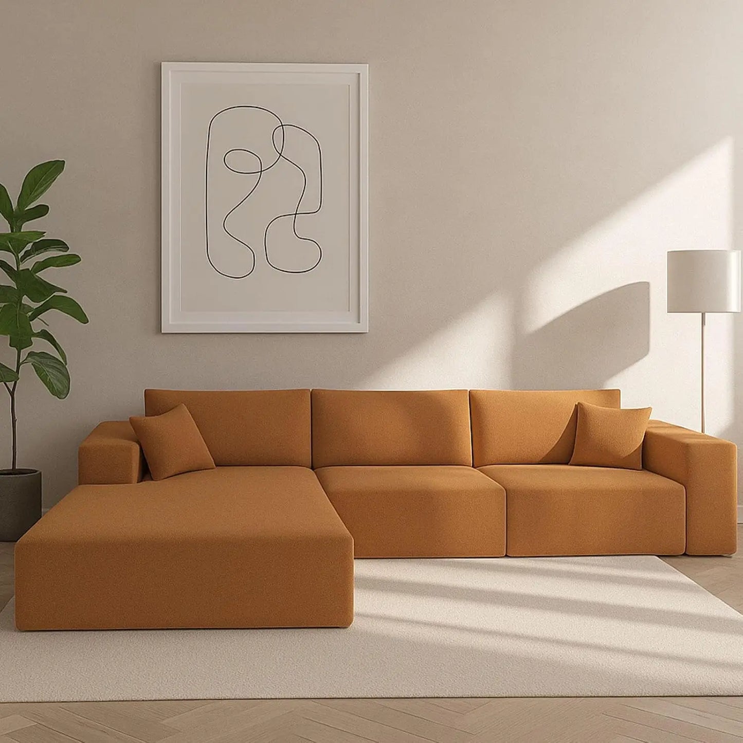 108″ L-Shape Modular Sectional with Chaise