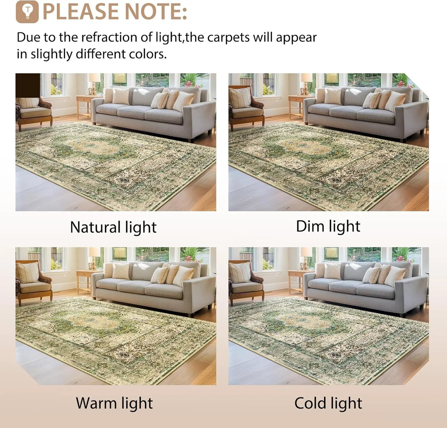 8X10 Area Rugs Washable No Pile