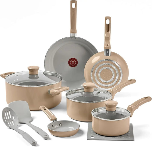 12-Piece Ceramic Non-Stick Cookware Set Oven Safe