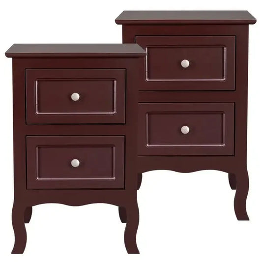 2pcs Country Style Two-Tier Night Tables
