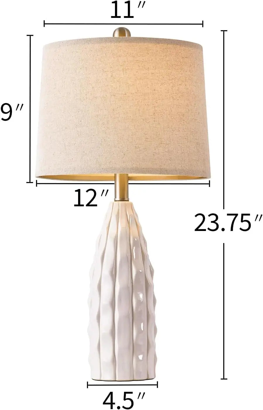 23.75" Ceramic Table Lamps Set of 2