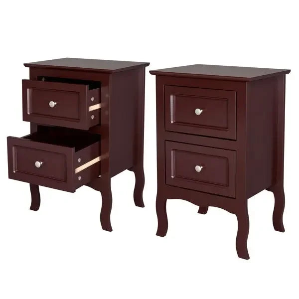 2pcs Country Style Two-Tier Night Tables