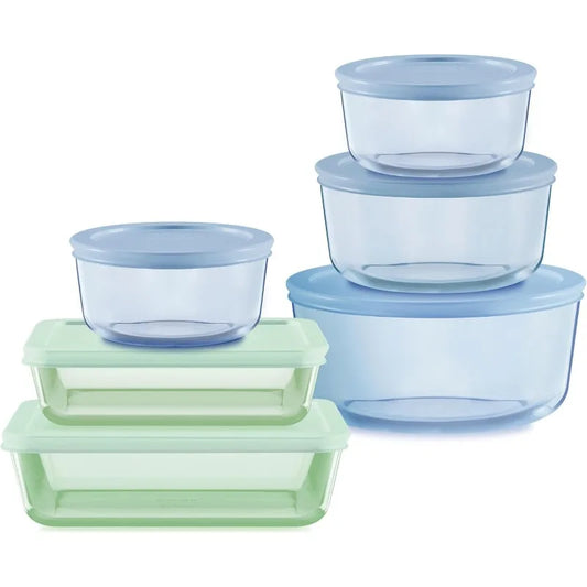 Tinted Glass Food Storage Container Set